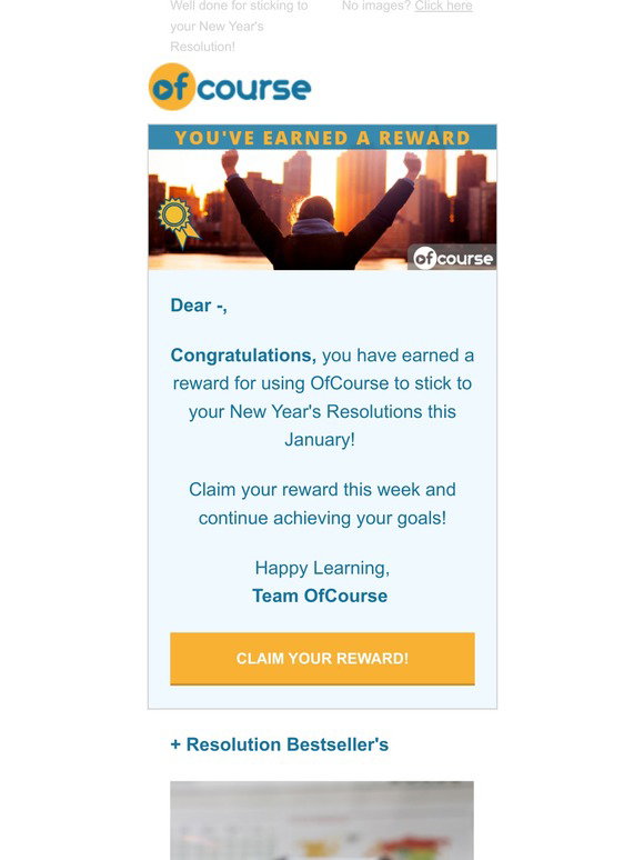 Of Course: Congratulations -you've earned a Reward! | Milled