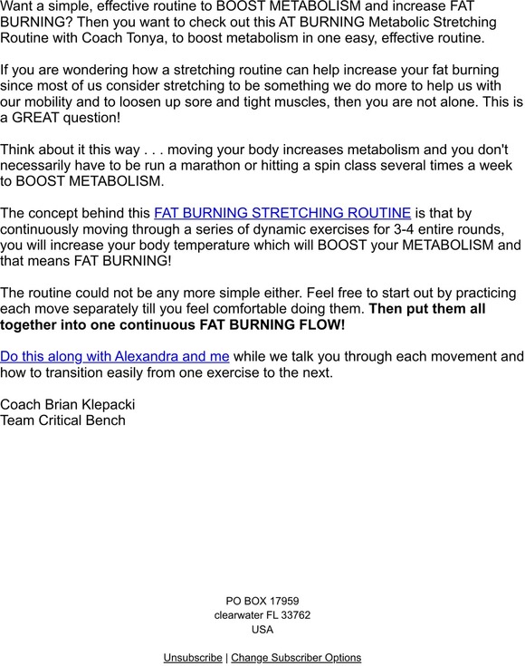 metabolic stretching