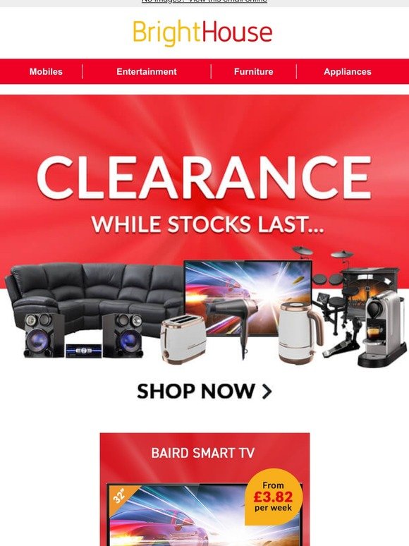 Clearance now on