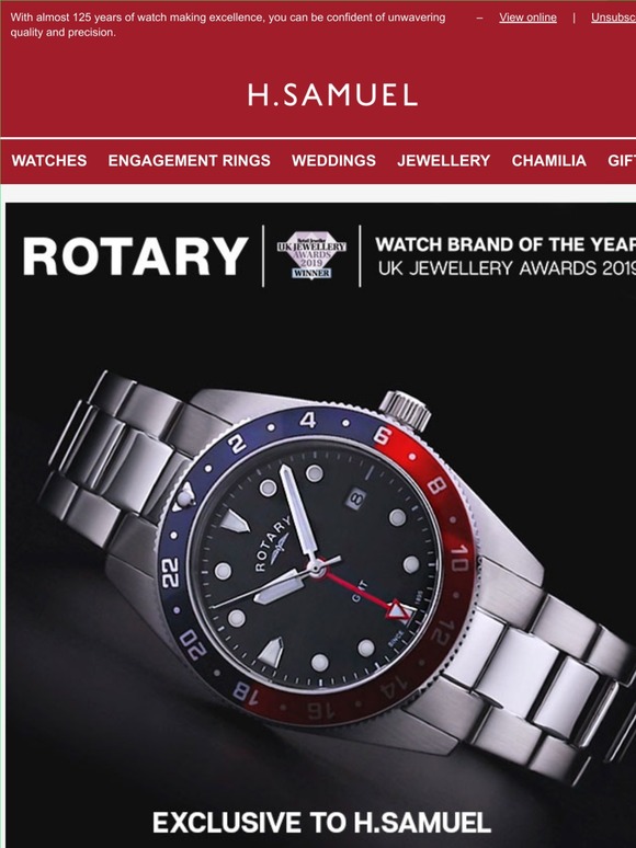 H. Samuel Rotary Watch Brand Of The Year Milled