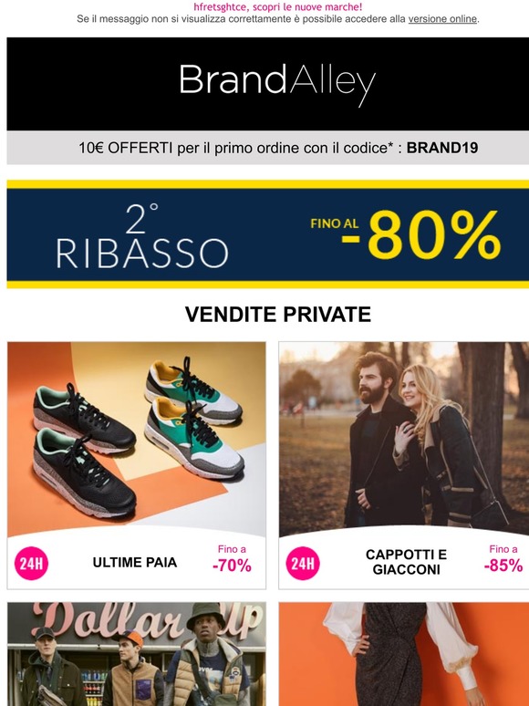 Ultime paia! (-70%), Cappotti e Giacconi (-85%), Jack & Jones (-80%) e altre 5 vendite online