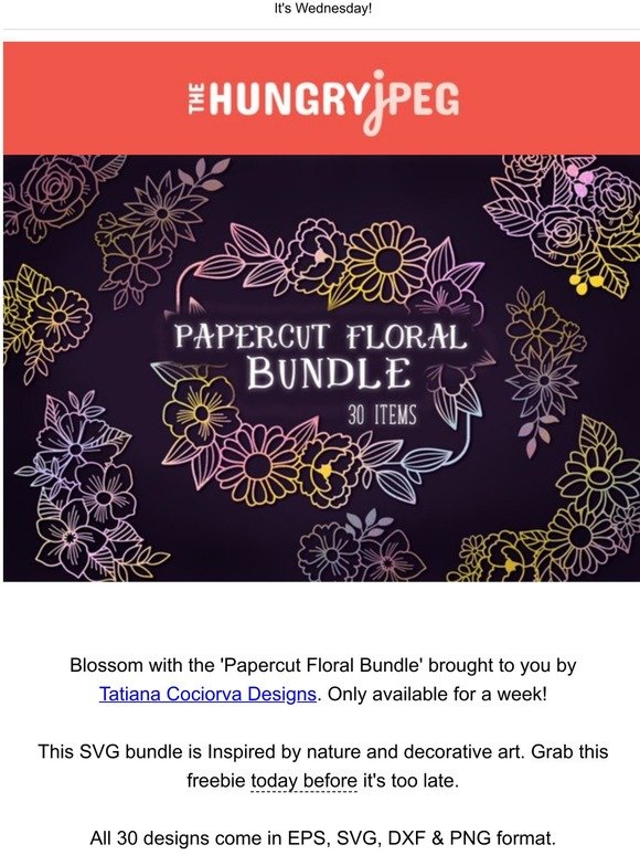 Download Directories Today Ltd Weekly Freebie Papercut Floral Bundle Milled