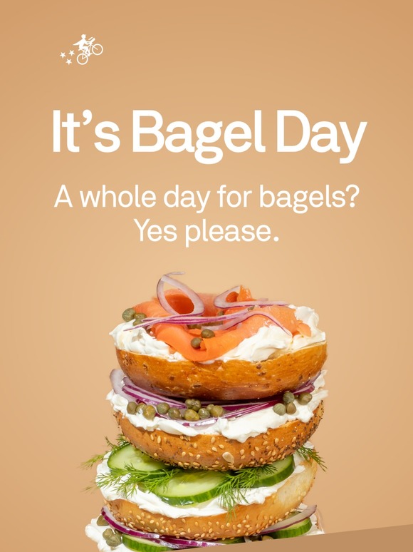 Postmates Free delivery for National Bagel Day Milled