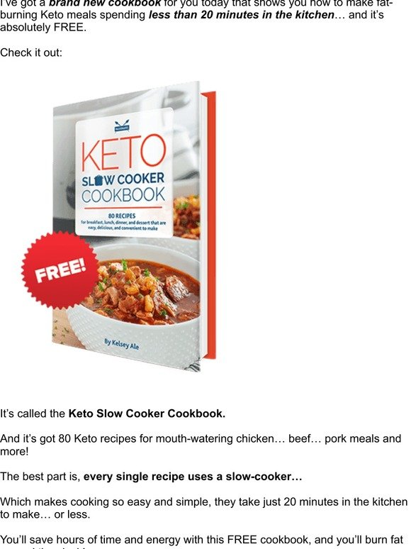 Confirm your shipping address to claim your keto book order