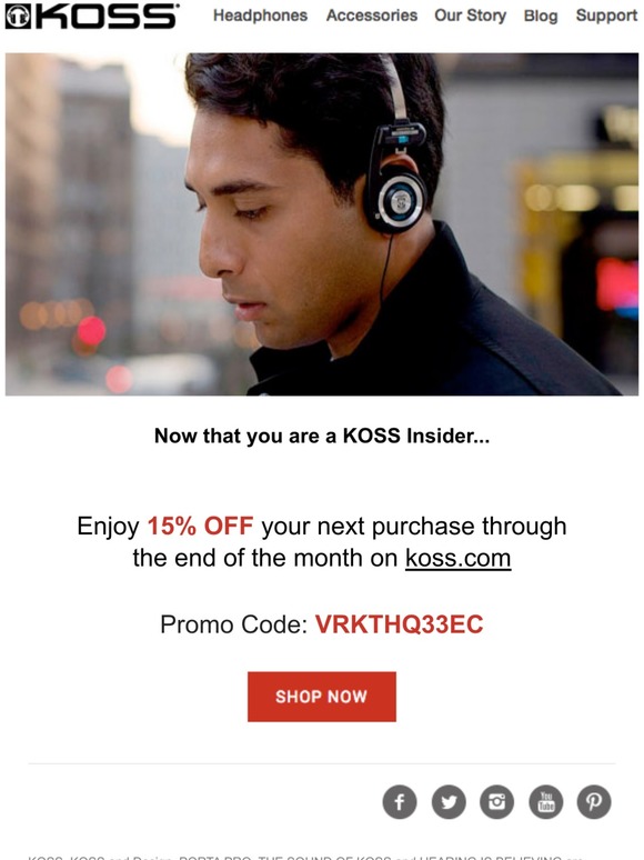 Koss: Subscription Confirmed
