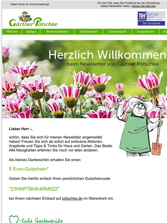 Pötschke Garten und Pflanzen Versand 🌼 Herzlich Willkommen beim