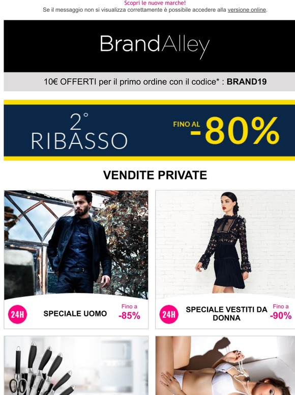 Speciale Uomo (-85%), Speciale Vestiti Da Donna (-90%), Pradel Excellence (-60%) e altre 3 vendite online