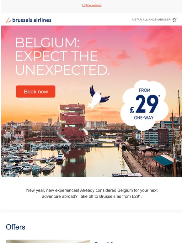 From £29, escape the routine in Belgium!
