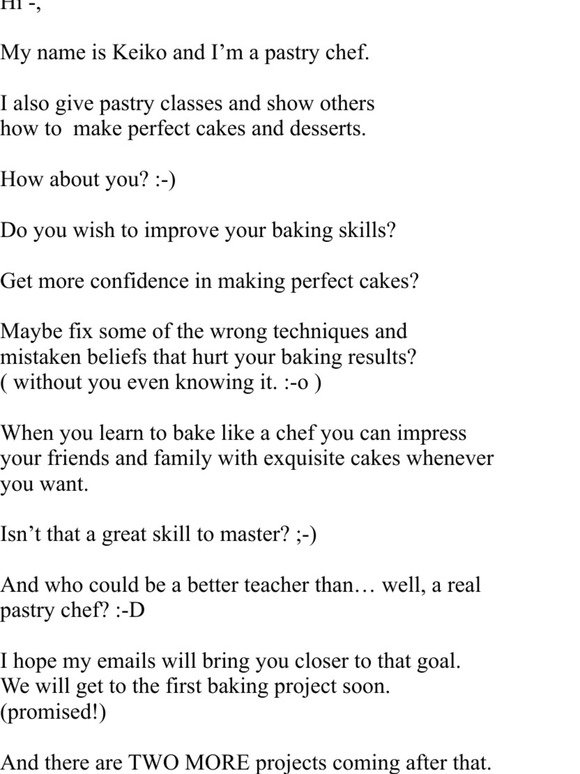 [Keiko#1] Improve your baking skills!