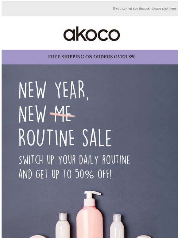 [✨UP TO 50% OFF✨] New Year New Routine Sale