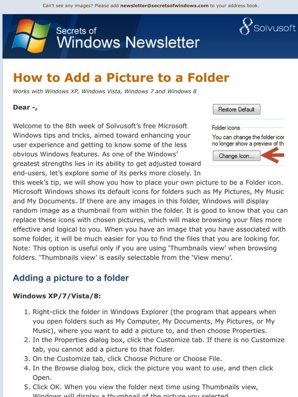 How to Add a Picture to a Folder Icon (Week 8)