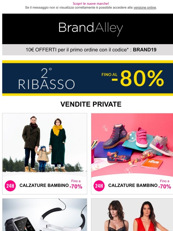 Look inverno (-70%), Calzature Bambino (-70%), BLuteck & E-Zigo (-80%) e Intimo a piccoli prezzi (-85%)