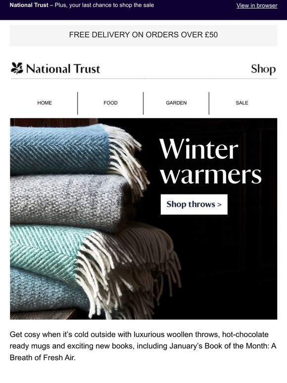 National trust best sale recycled wool blanket