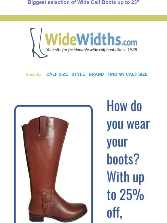 Shop the widewidths.com winter Sale - Now up to 25% discount.👍💖👢