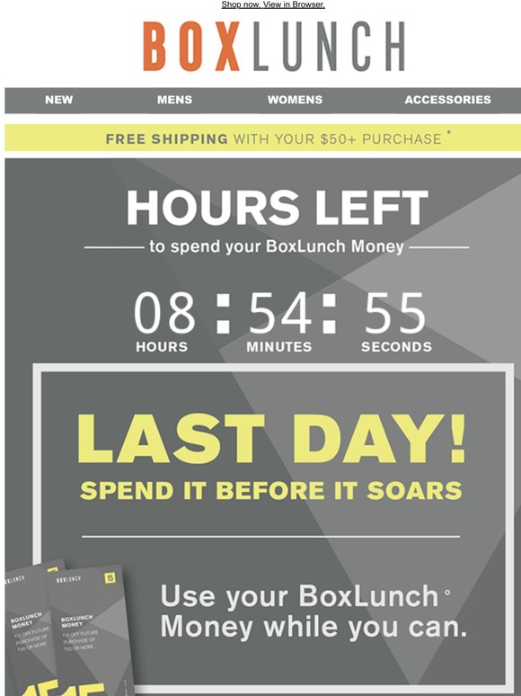 BoxLunch BoxLunch Money expiration tonight 📆 Milled