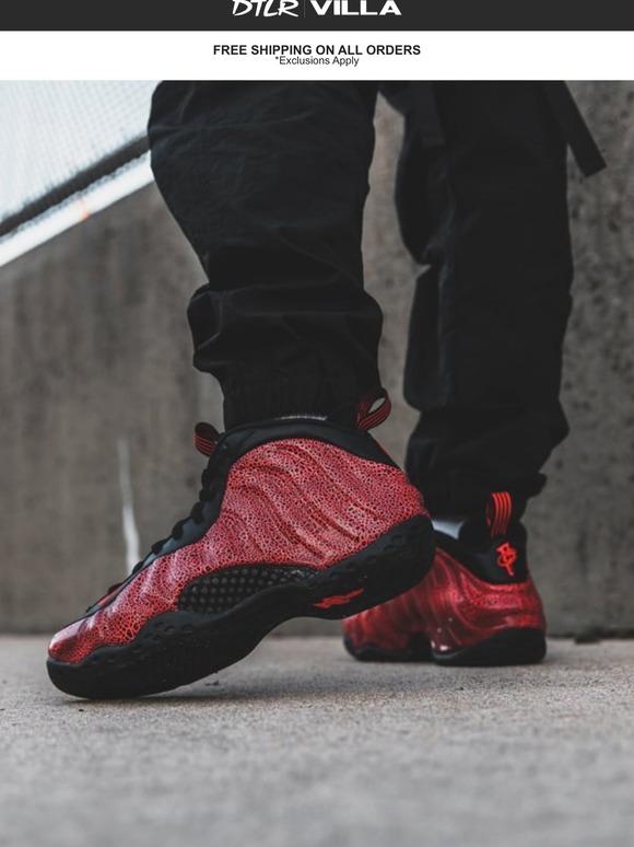 foamposite cracked lava on feet