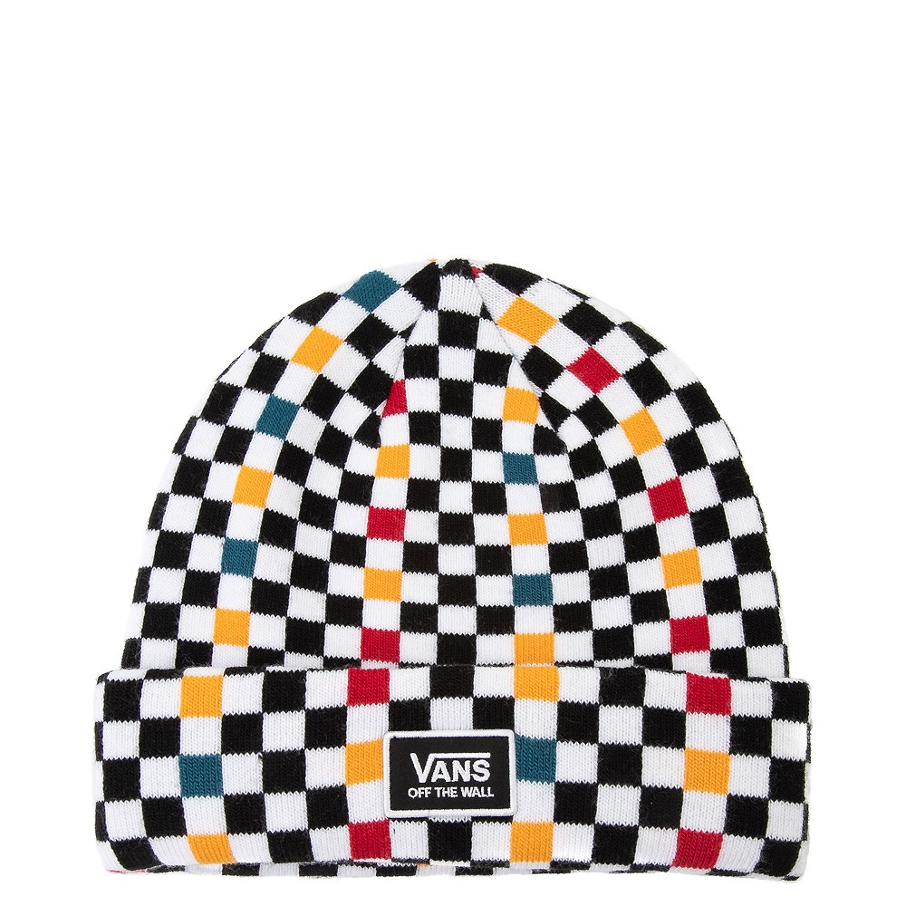 checkered beanie vans