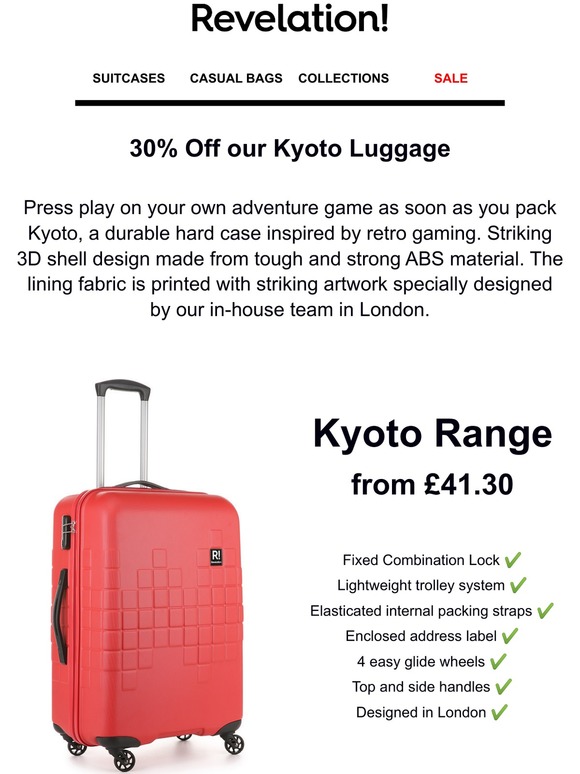 revelation kyoto suitcase