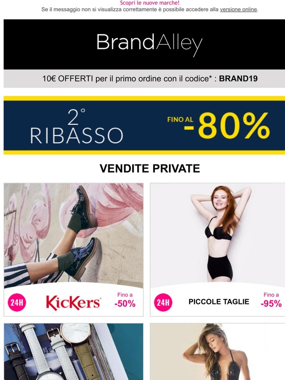 Kickers (-50%), Speciale Piccole Taglie (-95%), Annie Rosewood (-75%) e altre 3 vendite online