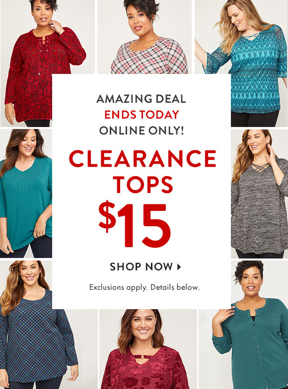 catherines clearance tops