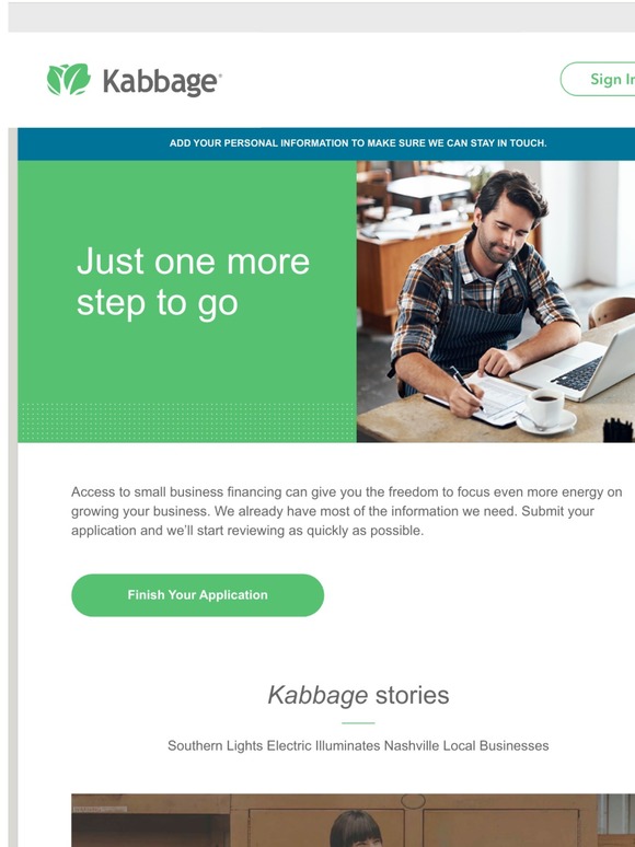 Continue applying for business funds