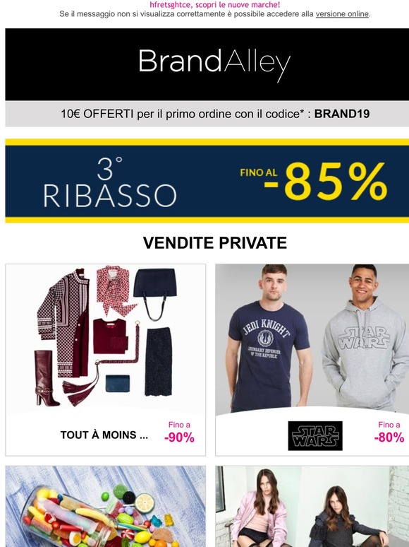 SALDI 3zo Ribasso :  -85% su migliaia di articoli! Scopri tutte le nostre vendite online