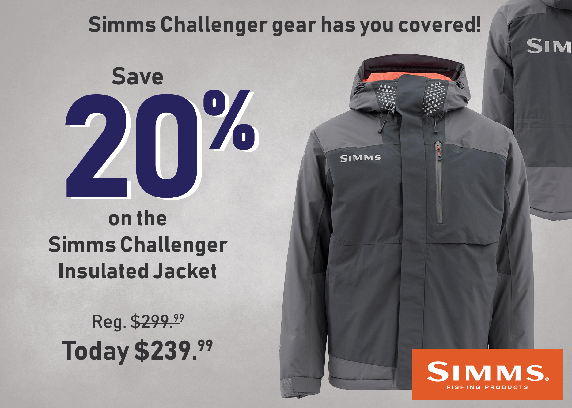simms challenger insulated jacket