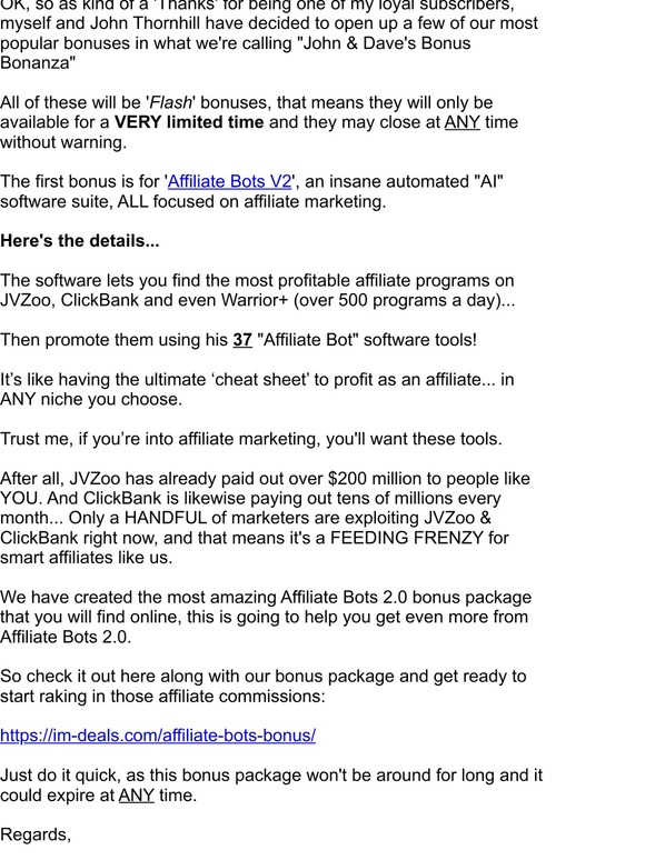 Checkout Our Crazy Bonus Bonanza...