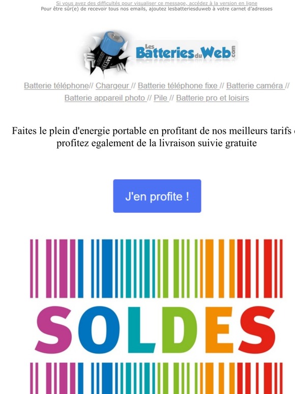 Piles, batteries et chargeurs | Soldes 2020