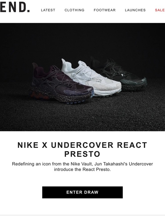 nikelab react presto x undercover
