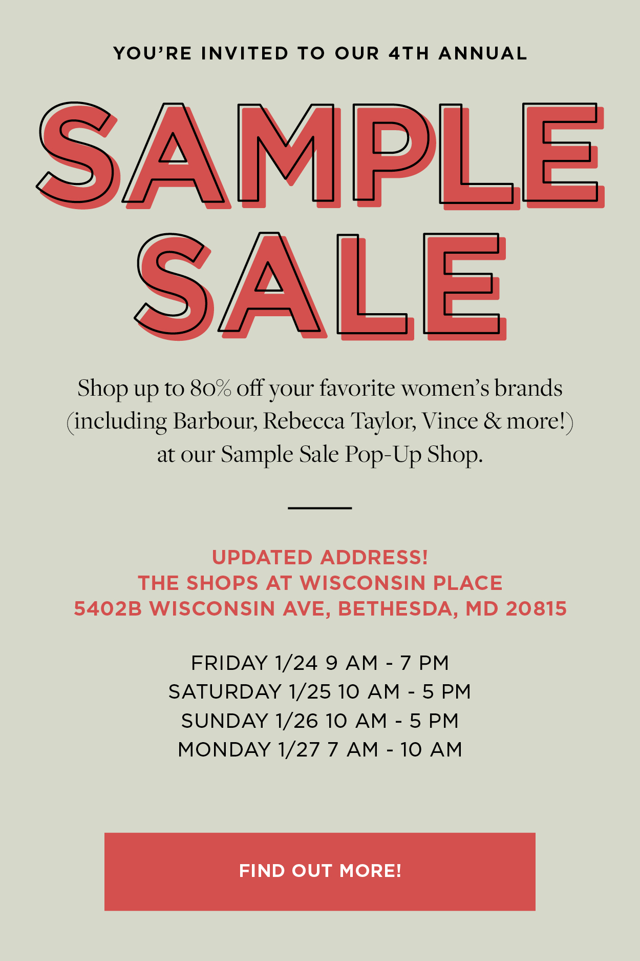 barbour sample sale