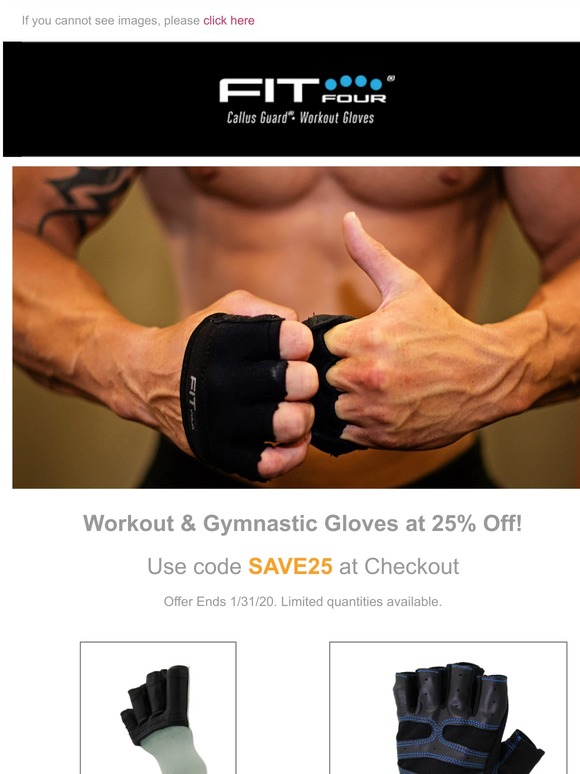 25% Off Workout and Gymnastic Gloves