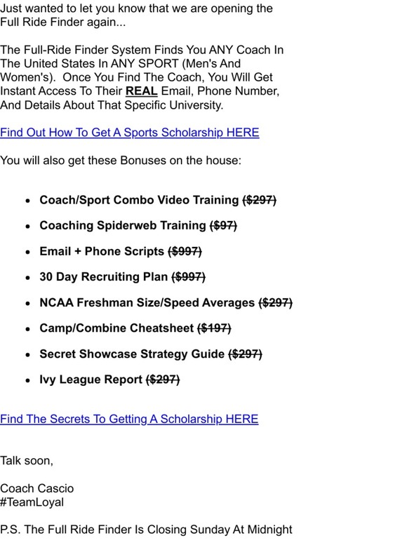 How To Get A Sports Scholarship For Your Kids!