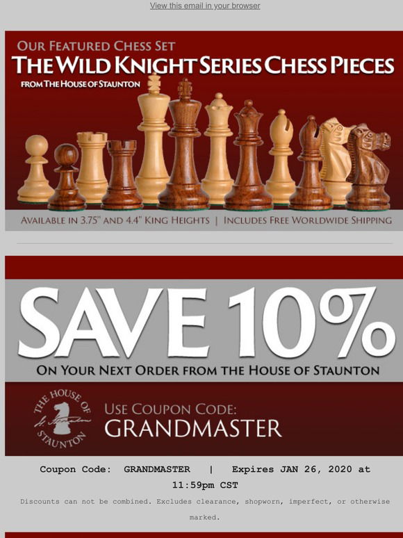 Our Featured Chess Set of the Week - The French Regence Series Chess Pieces  - 4.4 King Height - The House of Staunton