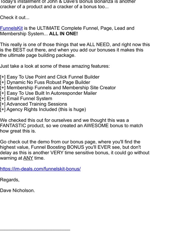 Today's Bonus For an Awesome 'All in One' Tool...