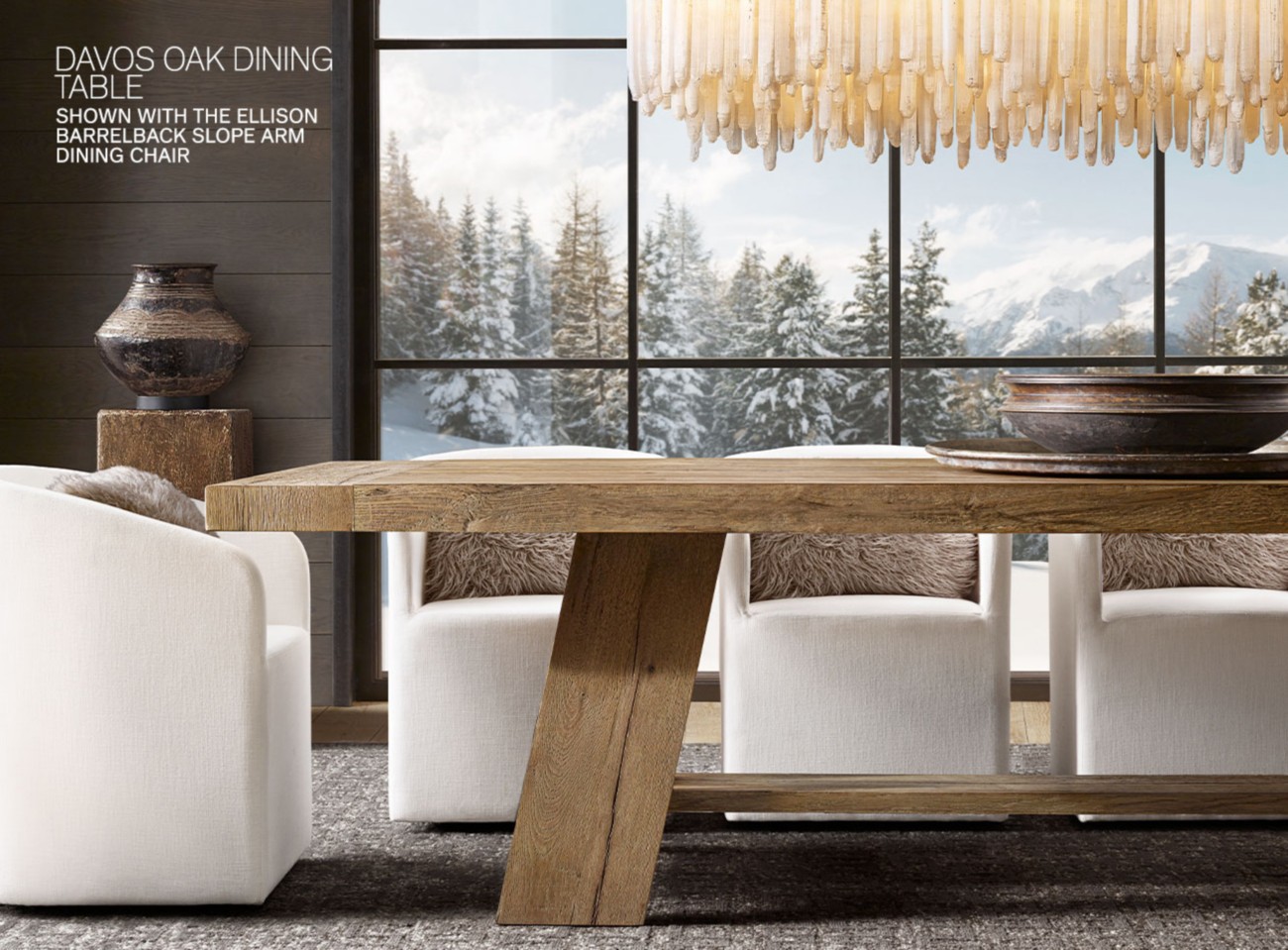 davos oak coffee table