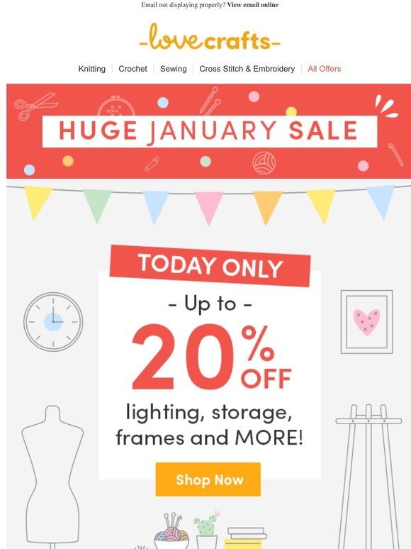 Kit your craft room out with up to 20% off lighting, storage + MORE 