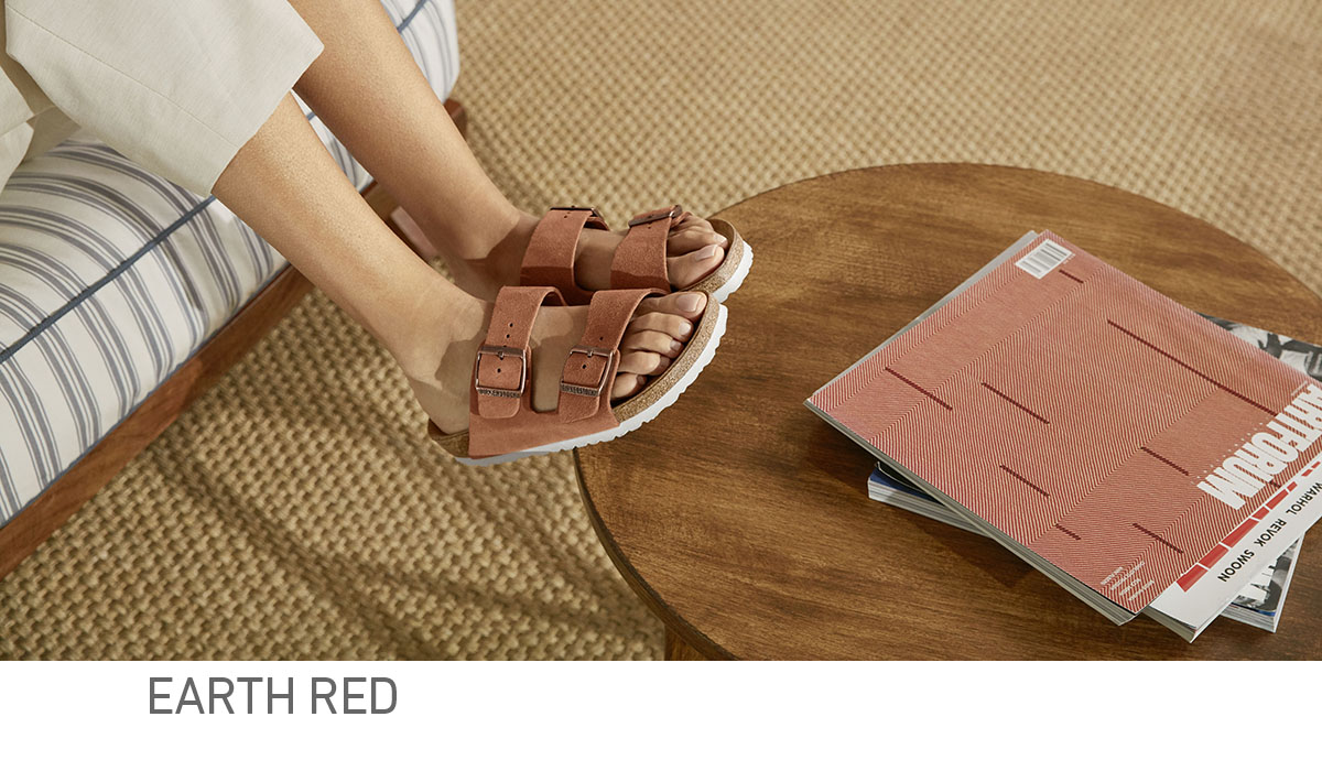 birkenstock earth red suede