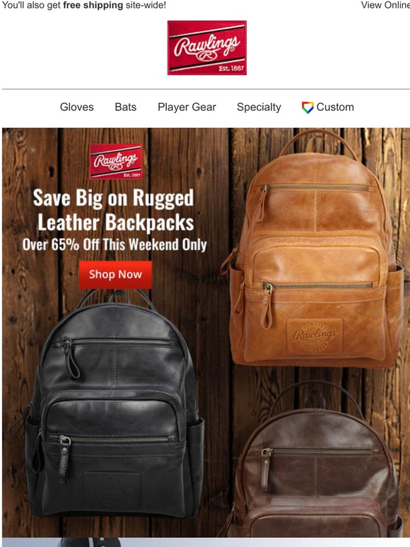 rawlings leather backpack sams