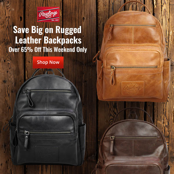 rawlings leather backpack