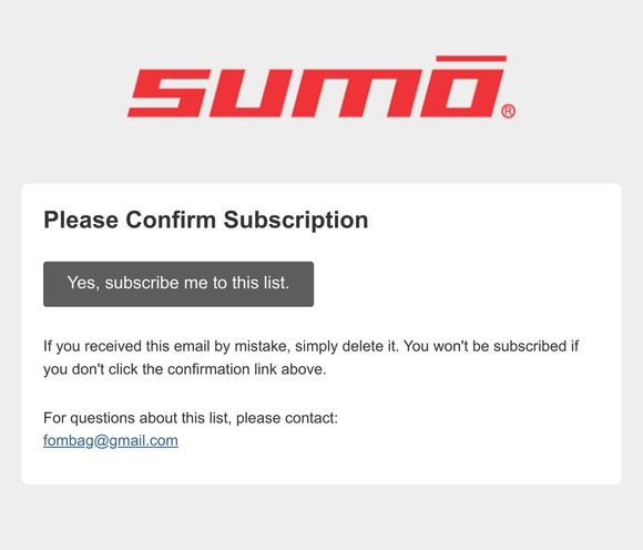 Website Newsletter: Please Confirm Subscription