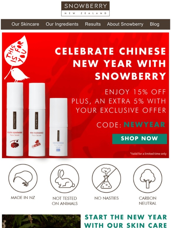 Happy Chinese New Year From Snowberry! 15% Off EVERYTHING! 🏮❤️
