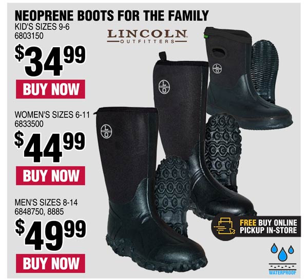 lincoln outfitters waterproof boots