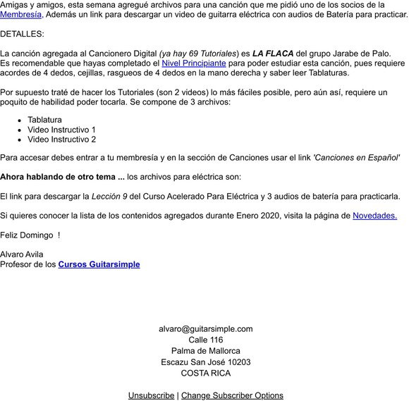 Guitarsimple - Curso Guitarra Para Principiantes En Video: Contenidos Enero  2020 | Milled