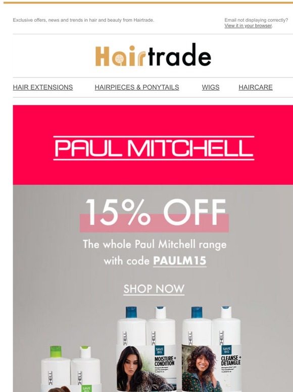 Ends Midnight: 15% off Paul Mitchell 💛