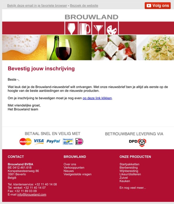 Bevestig jouw inschrijving