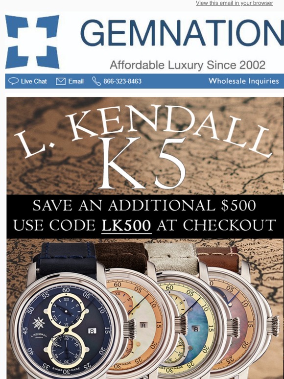 L. Kendall K5 Timepieces – Save An Additional $500 | Gemnation