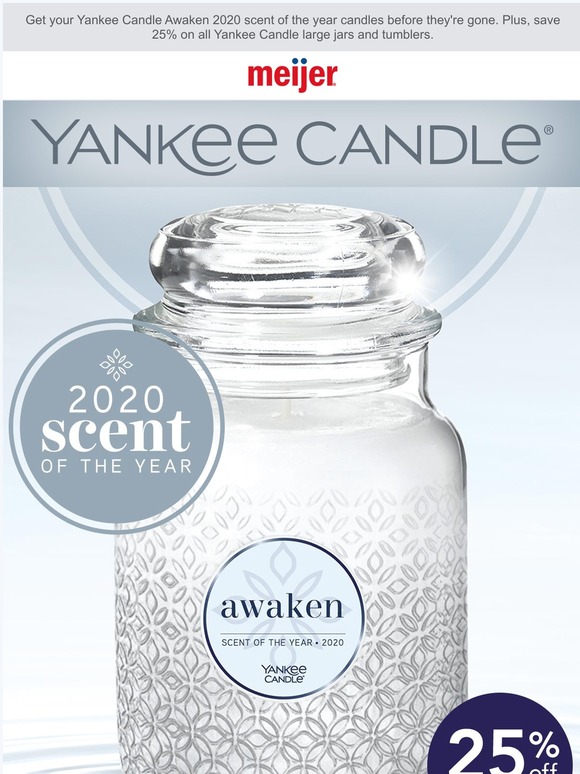 Meijer Limited Time Only 25 Off Yankee Candle Awaken Large Jar
