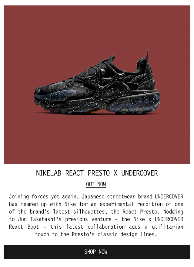 nikelab react presto x undercover