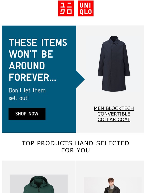 men blocktech convertible collar coat